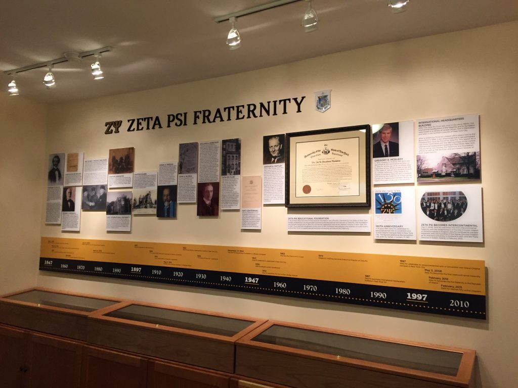 Museum Display Wall for Fraternity House